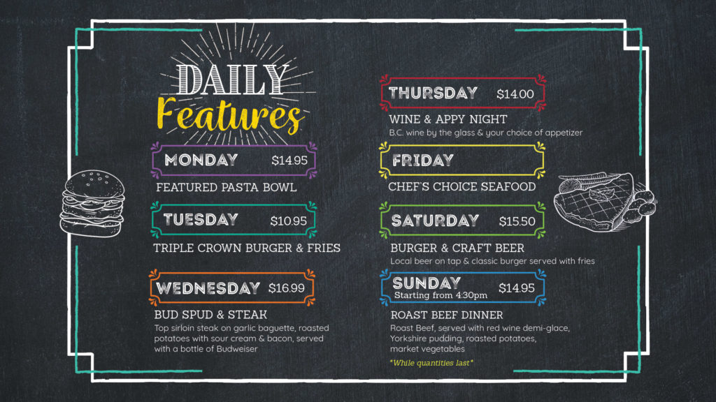 Longshots Daily Food Specials